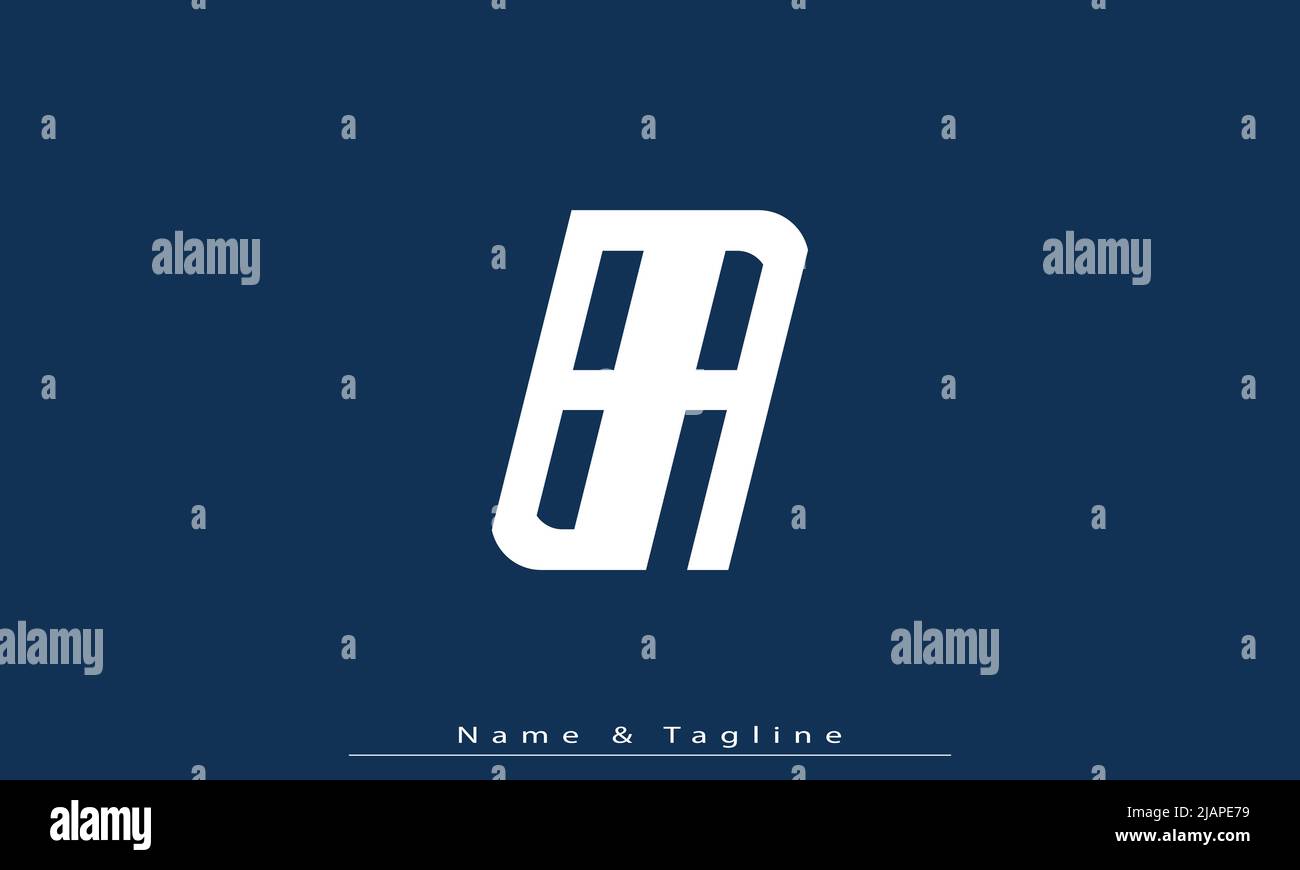 Buchstabenbuchstaben Initialen Monogramm-Logo BA, ab Stock Vektor