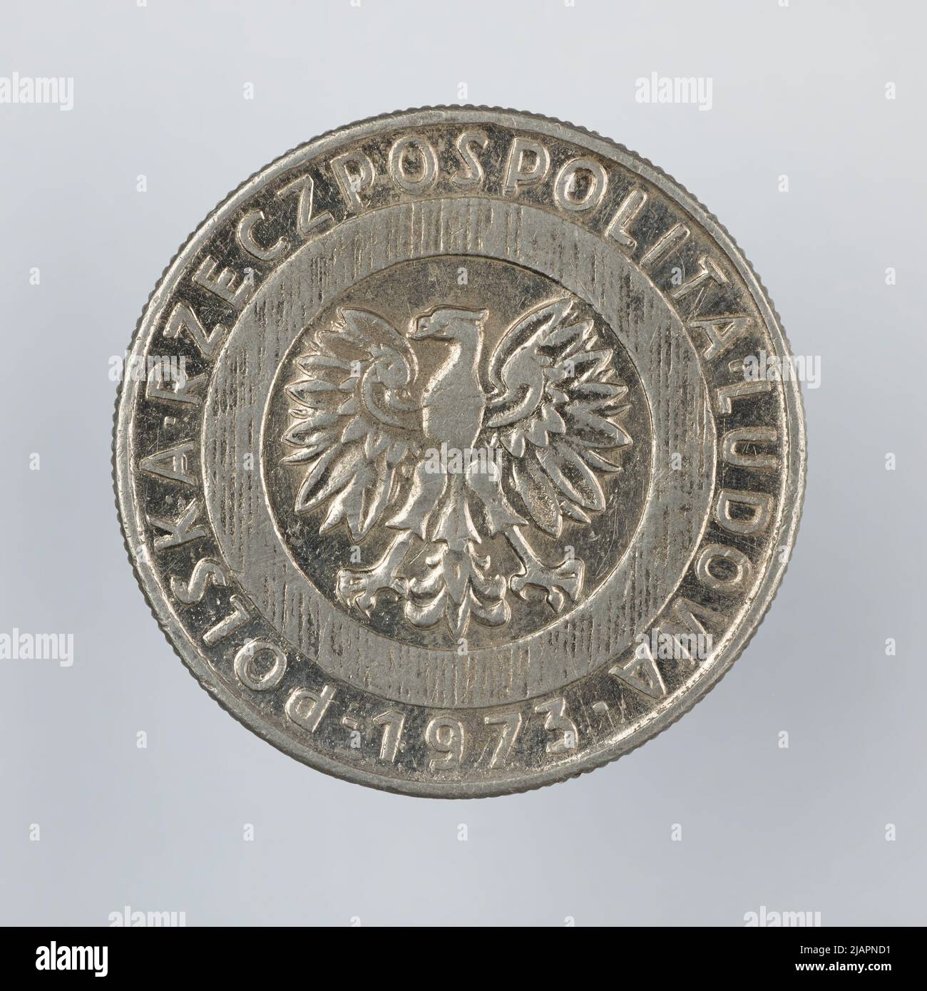 Falsche Münze, 20 Zlotys, 1973, VolksrepubliIIc von Polen Stockfoto