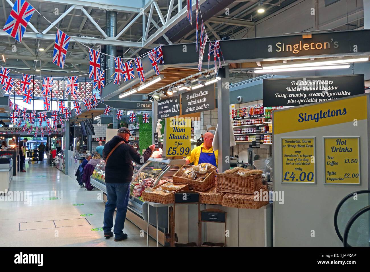 Warrington New Market, 2 Time Square, Keshire, England, Großbritannien, WA1 2NT Stockfoto