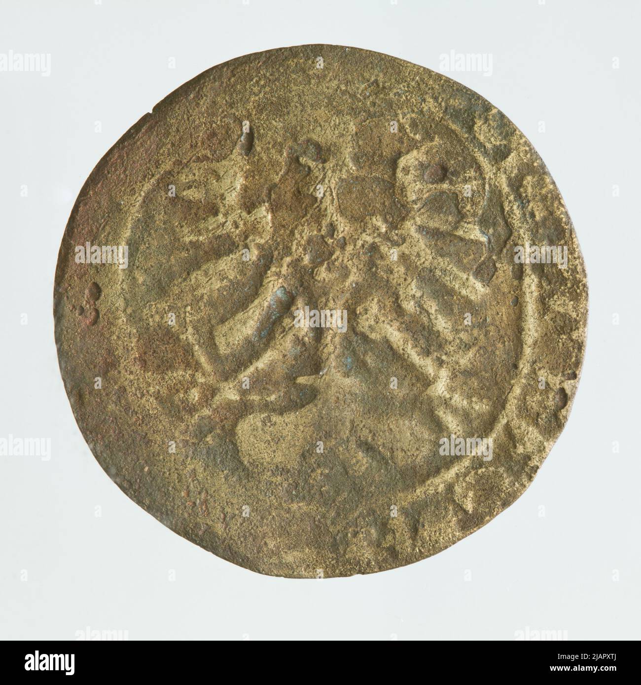 Falsche Münze, Zygmunt i Stary (1506 1548), Kronennig; nach 1526 unbekannt Stockfoto