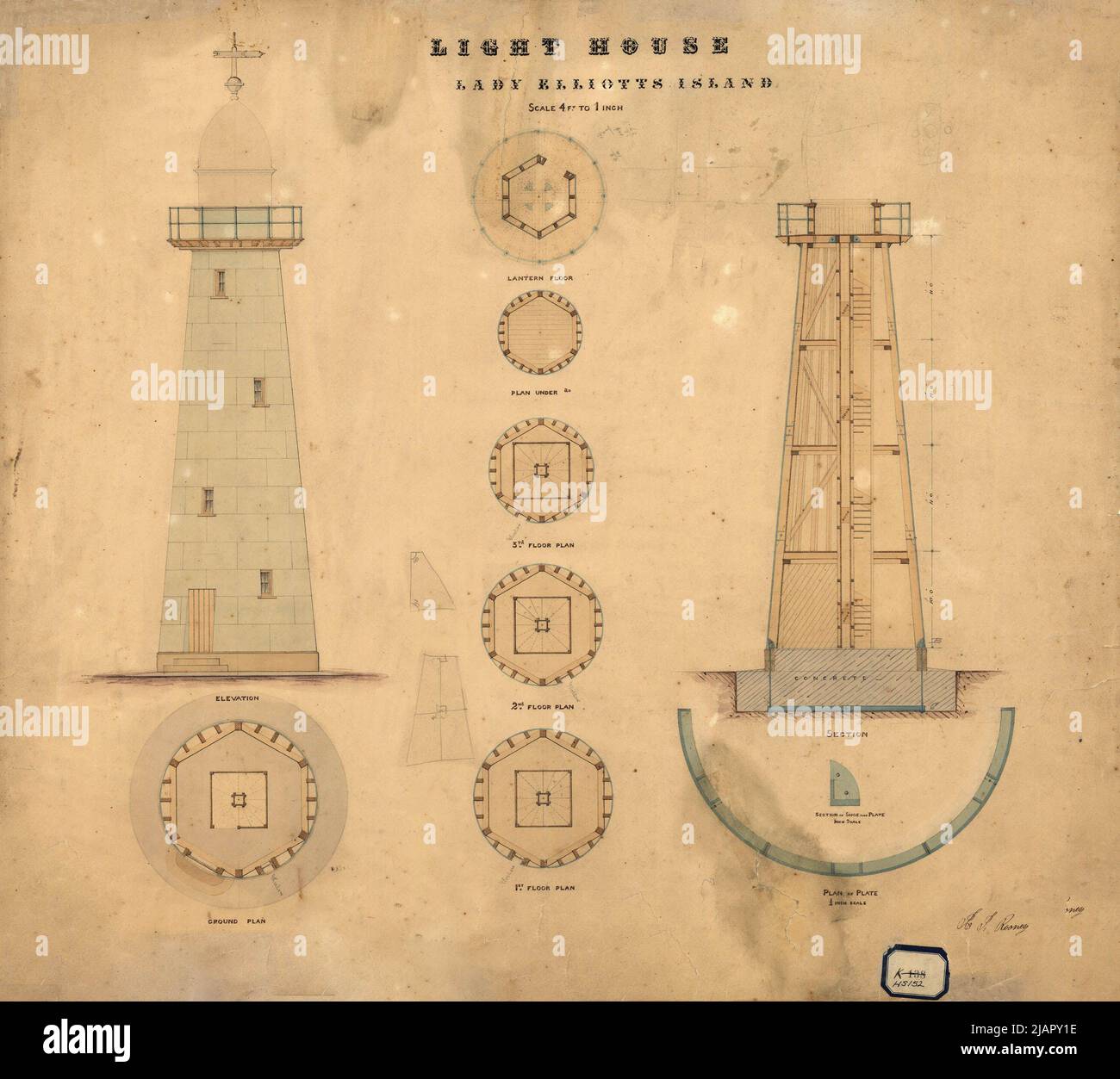 Lady Elliot Island Tower (Light House), 1874 Stockfoto