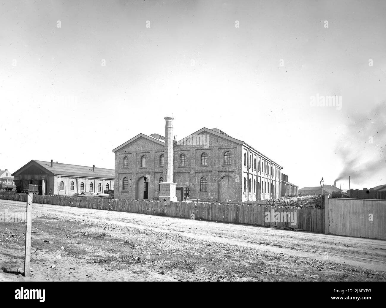 Geißelschuppen in Newcastle, NSW, 1901 Stockfoto