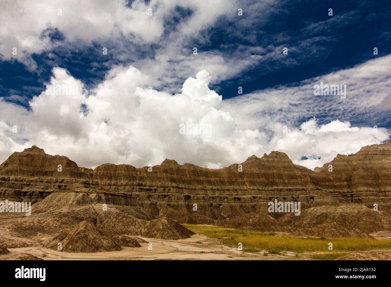 Fossil Exhibit Area, Badlands National Park, South Dakota Stockfoto