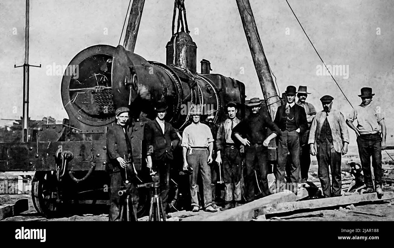 NSWGR Z13 Class Locomotive wird auf Glebe Island ca. Möglicherweise Anfang 1900s Stockfoto