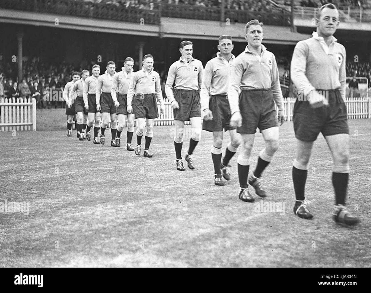 Alle Blacks gegen NSW Rugby Match ca. 16. Juli 1938 Stockfoto