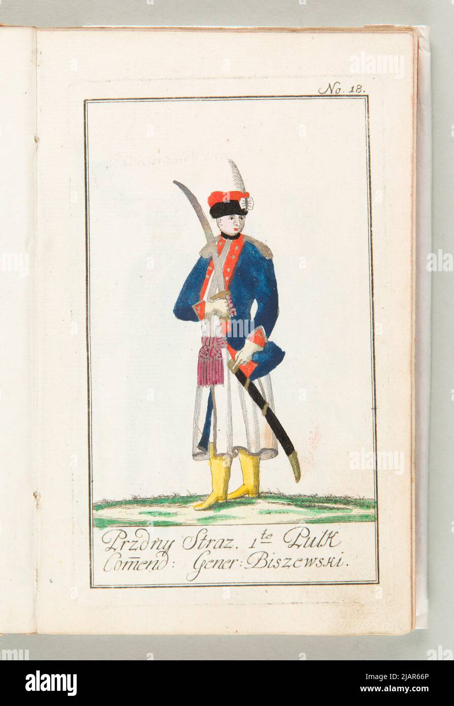 [W:] akkurate Darstellung der Königlich Polnischen Armee nach der am 1775 Raspe, Gabriel Nicolaus (fl. 1766 1781) Stockfoto