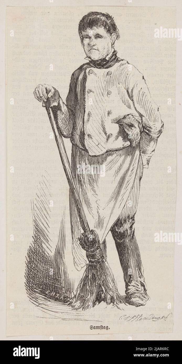 Samstag Wycinka von der deutschen Zeitschrift steckte auf der Karte des Albums unbekannt Stockfoto