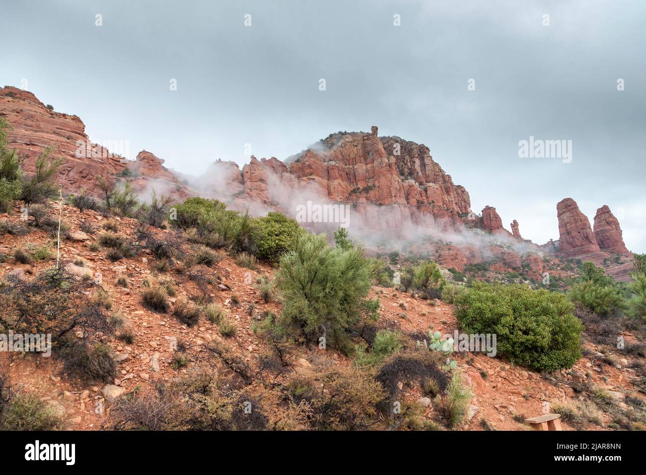 Twin Sisters Rock, Sedona, Arizona, USA Stockfoto