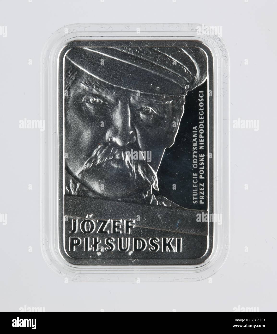 Polnische Republik, 10 Zlotys; 2015 Józef Piłsudski hundertjähriges Jubiläum der Wiedererlangung der Unabhängigkeit Polens Nationalbank von Polen, Mennica Polska S.A., Surjewska, Dobrochna Stockfoto