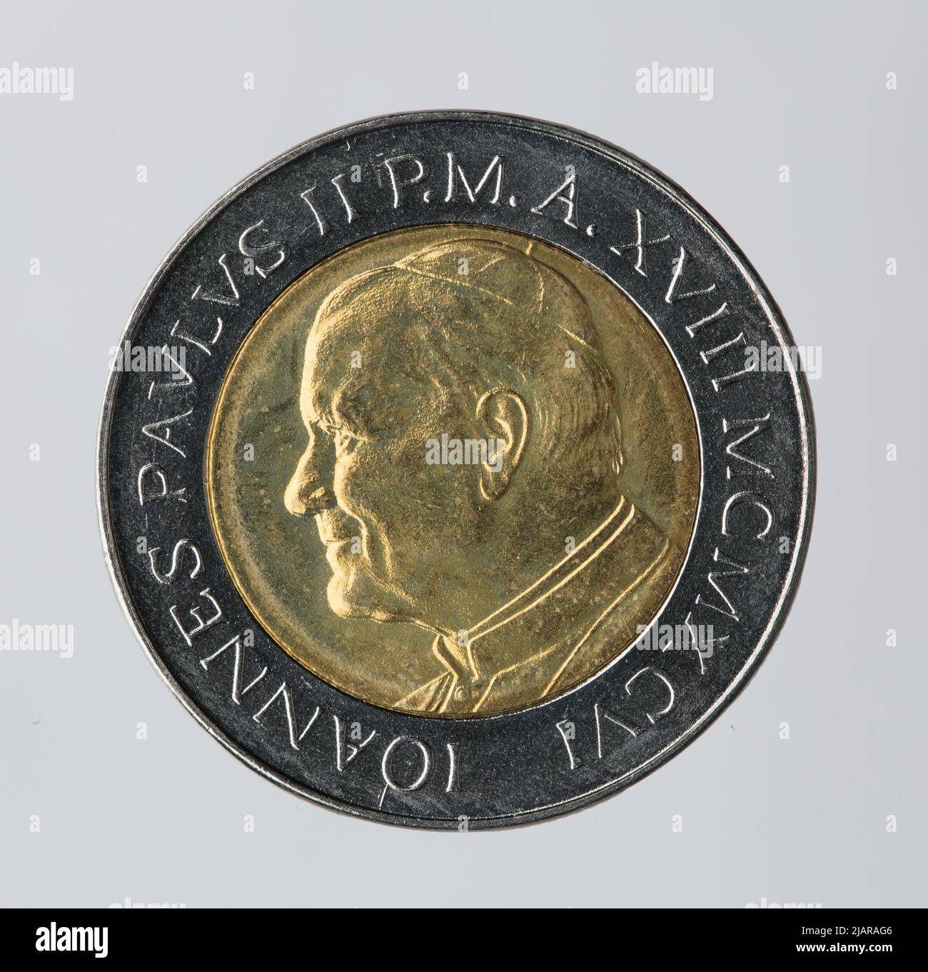 Vatikan, Johannes Paul II. (1978 2005), 500 Lire, Rom; 1996 Münzstätte von Rom, Rossi, Orietta Stockfoto