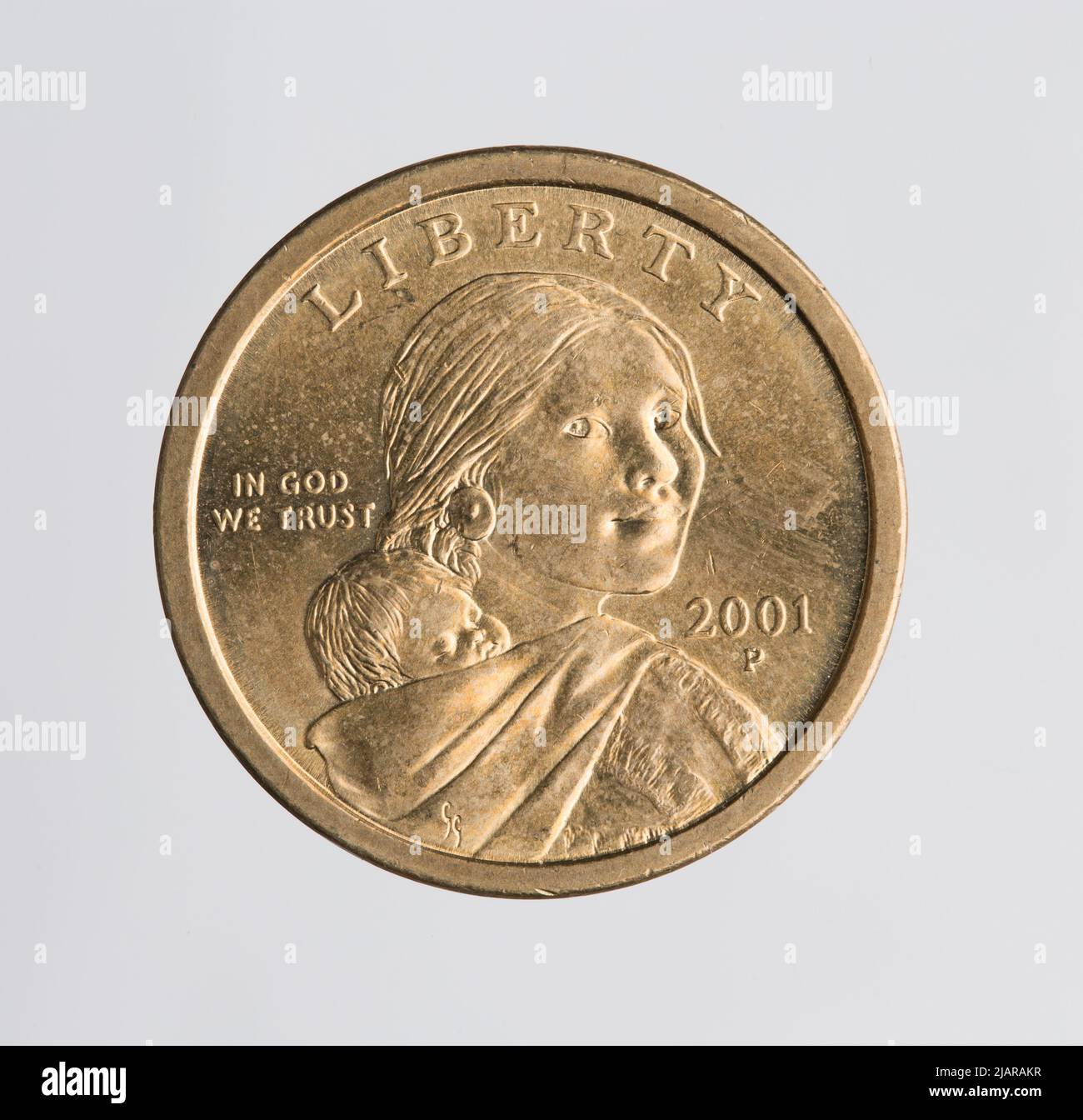 Vereinigte Staaten von Nordamerika (USA), 1 Dollar, Philadelphia; 2001 Mennica Filadelfia, Rodgers, Thomas D., Goodacre, Glenna (1939 ) Stockfoto