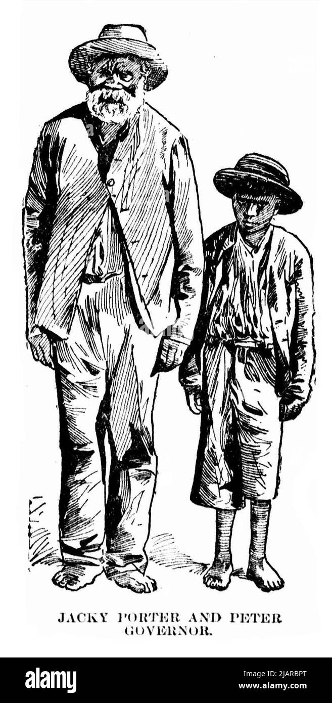 Illustration von Jacky Porter & Peter Governor, veröffentlicht in Daily Telegraph (Sydney), 31. Juli 1900, Seite 7 Stockfoto