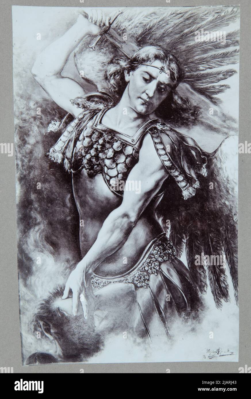 Foto des Gemäldes des Erzengels Michael von Władysław Rossowski. Ikonostase aus der St. Norbert-Kirche in Krakau, nach dem Entwurf von Jan Matejko Pierzchalski, Edward Stockfoto