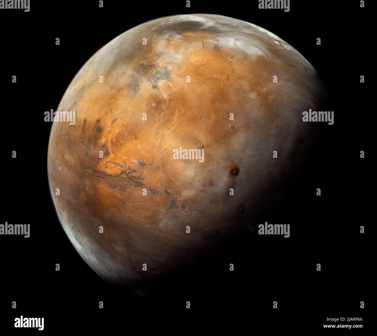 Planet Mars. Elemente dieses Bildes wurden von der NASA eingerichtet. Stockfoto