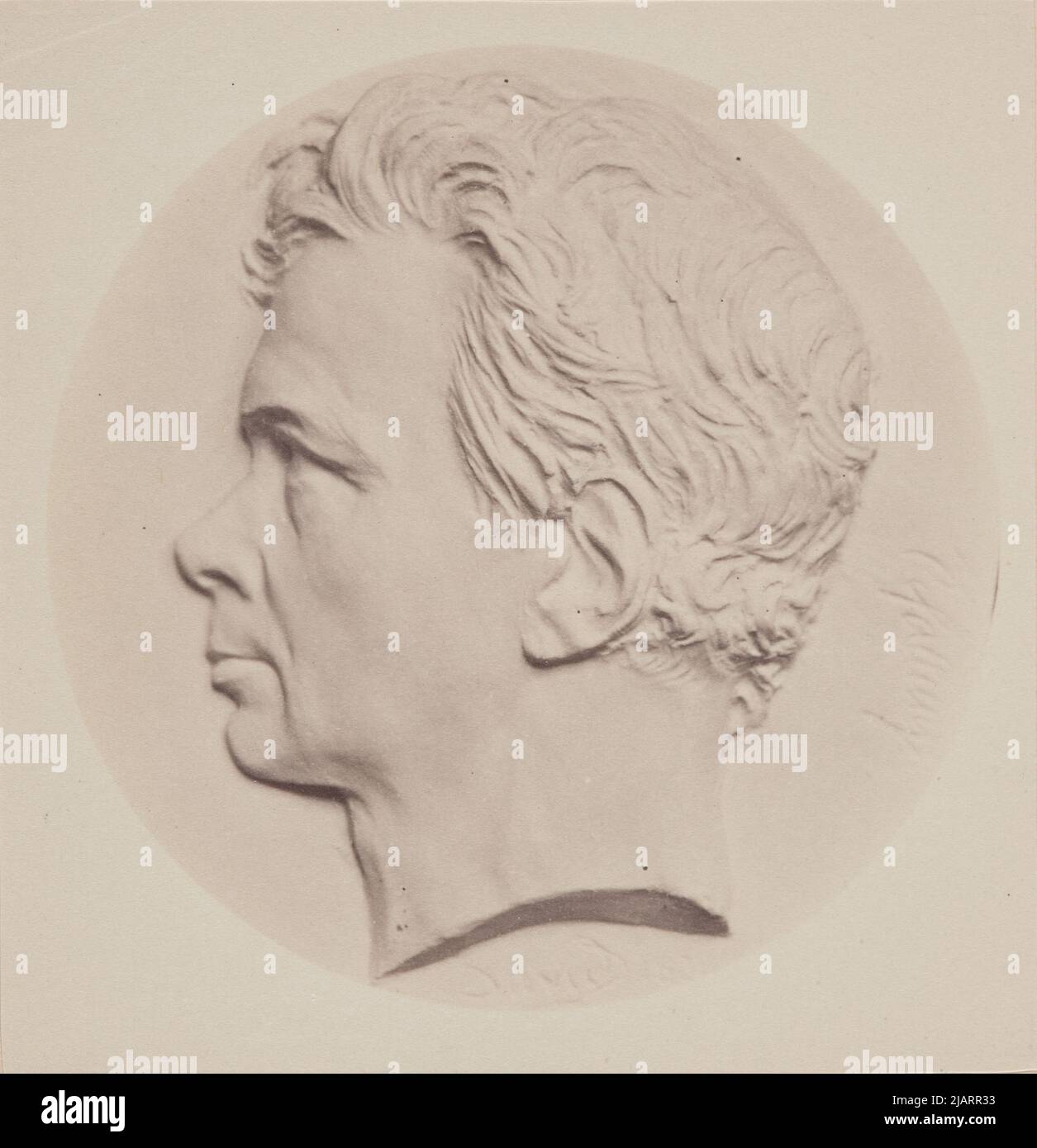 Medaillon-Schöpfer Pierre Jean David d'Angers Stockfoto