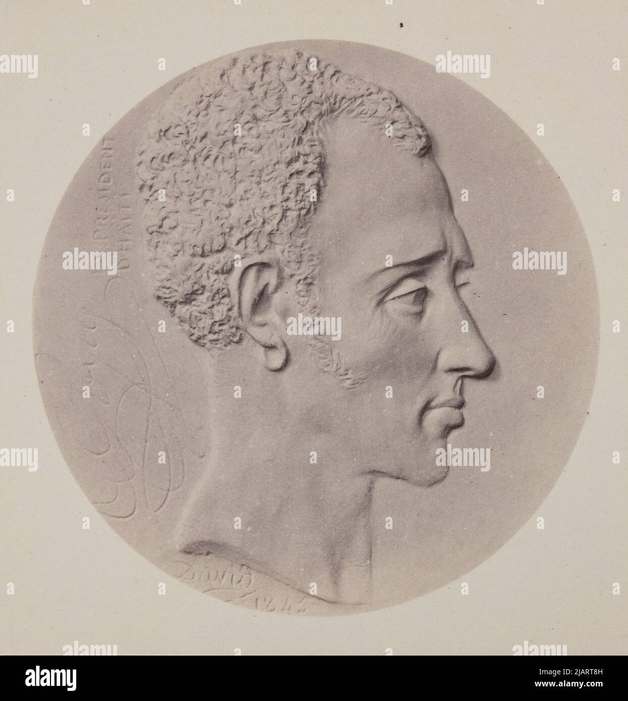 Medaillon-Schöpfer Pierre Jean David d'Angers Stockfoto