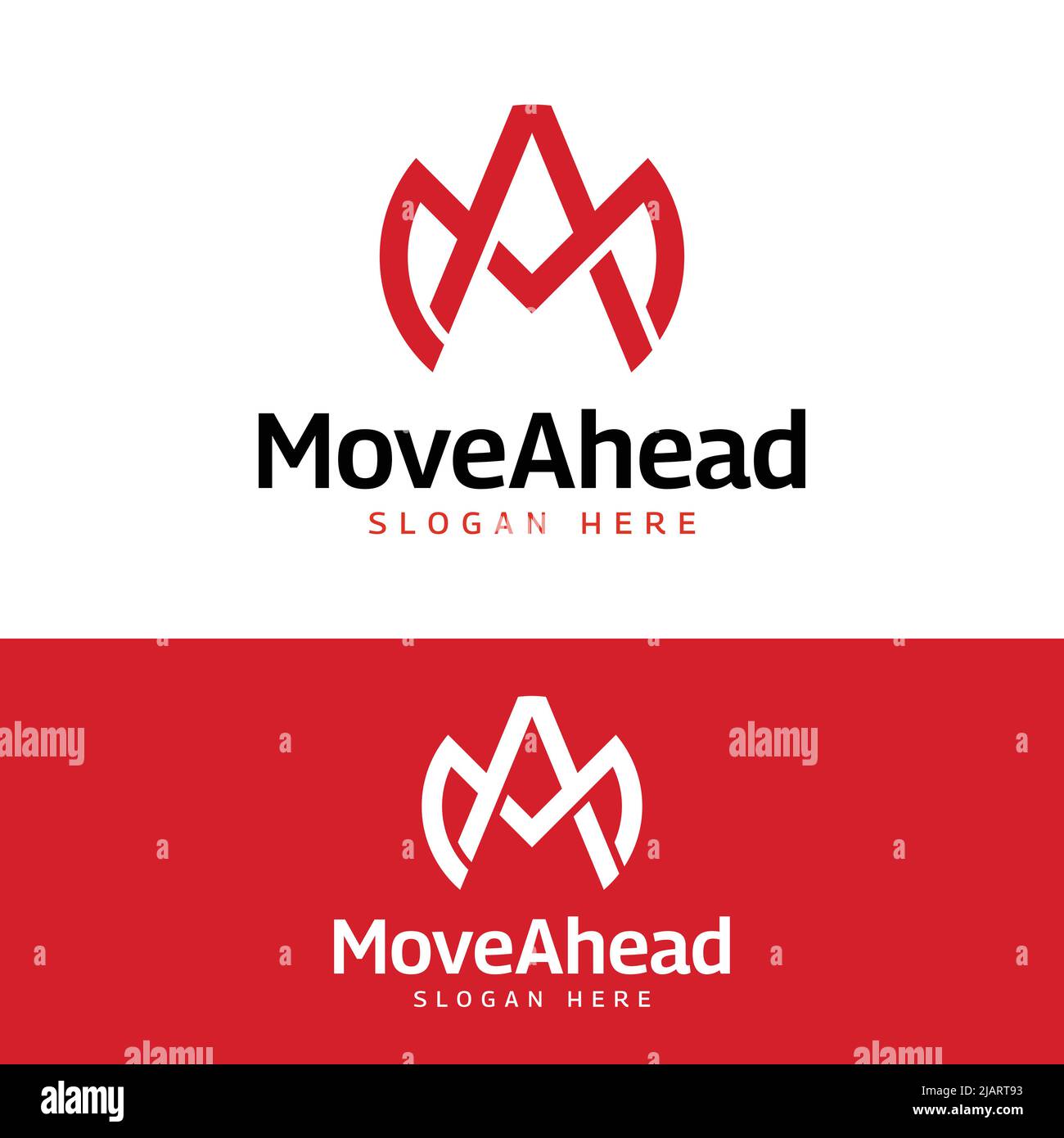 M Eine Vorlage für das ursprüngliche Logo des MA AM Letter Monogram. Geeignet für General Sports Fitness Construction Finance Company Business Corporate Shop Stock Vektor