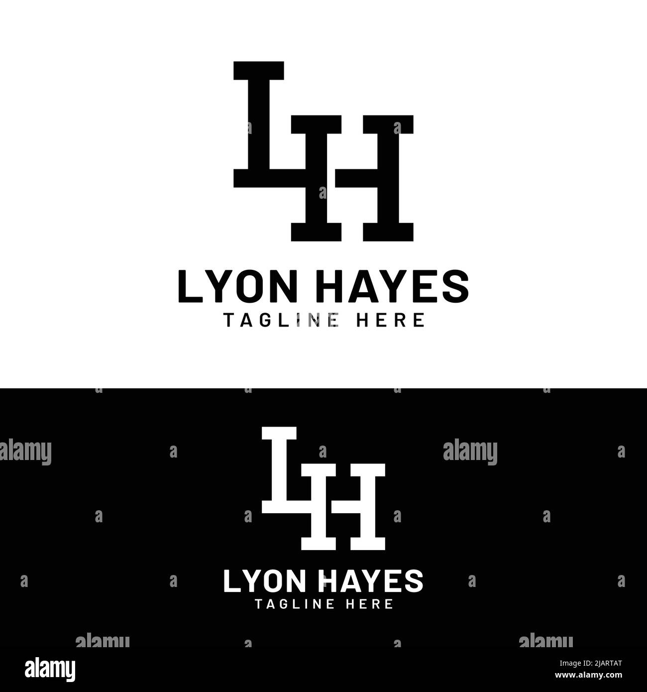 L H LH HL Letter Monogramm Initial Logo Design Template. Geeignet für General Sports Fitness Construction Finance Company Business Corporate Shop Stock Vektor