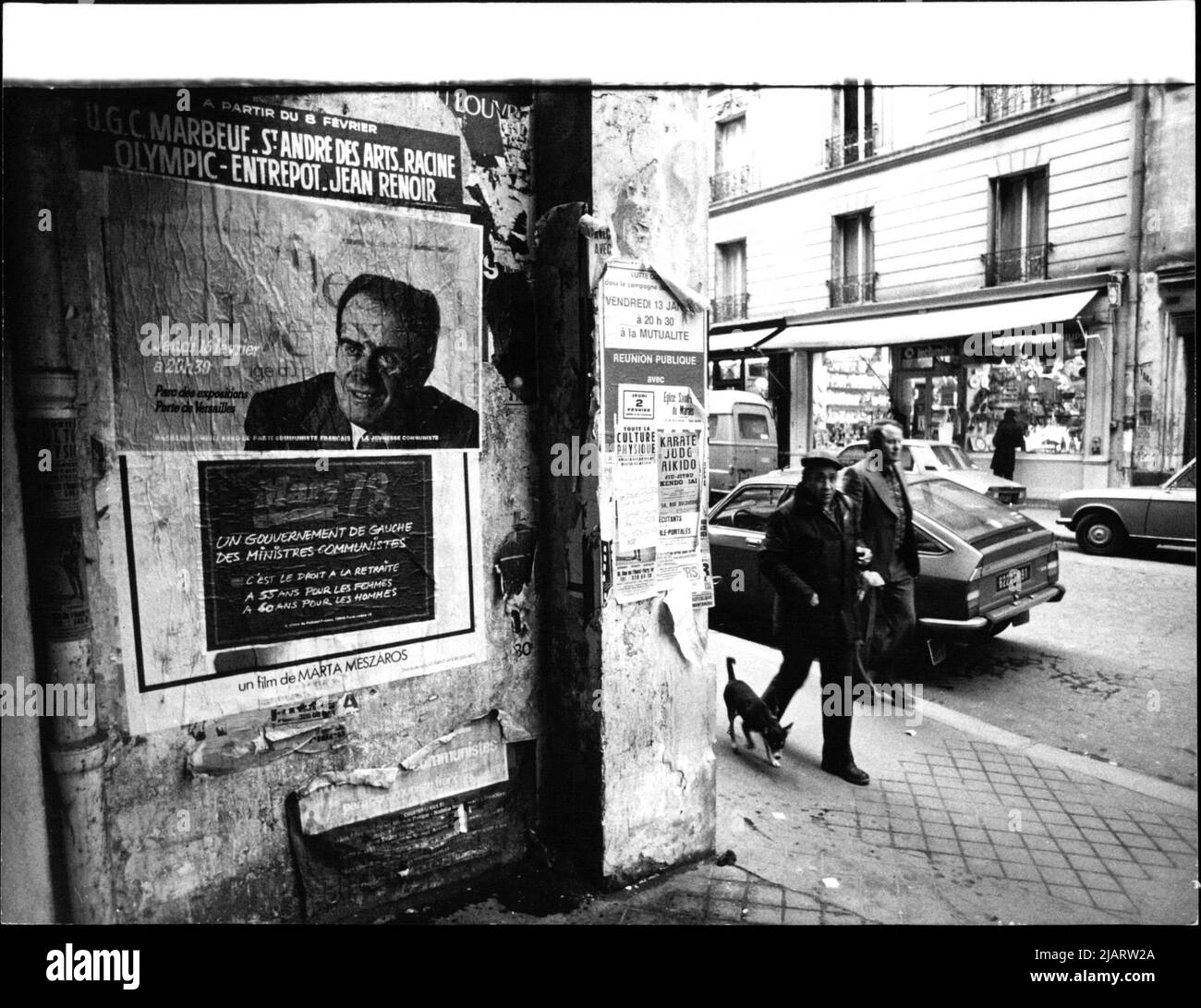 Wahlplakate von Georges Marchais, Führer der Kommunisten. Stockfoto