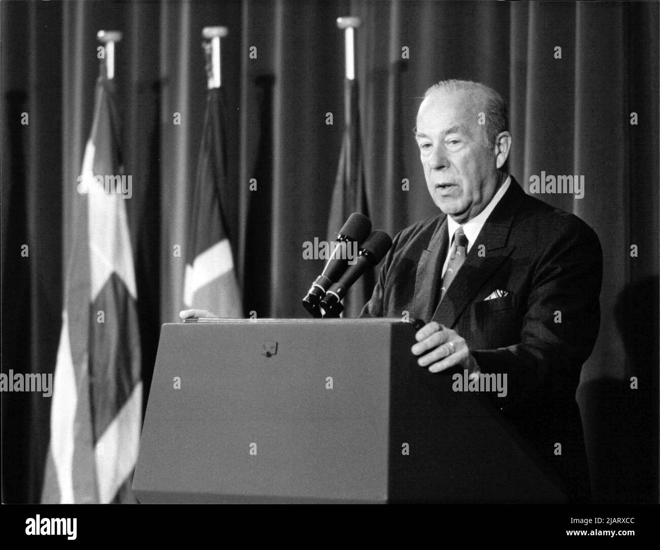 Die Aufnahme zeigt den US-Außenminister George P. Schultz. Stockfoto