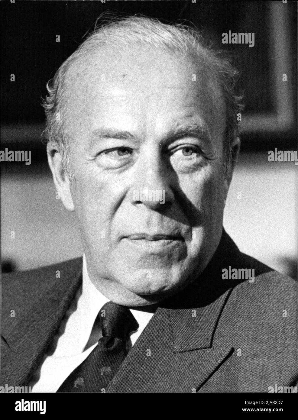 Ein Foto vom US-Außenminister George Shultz. Stockfoto