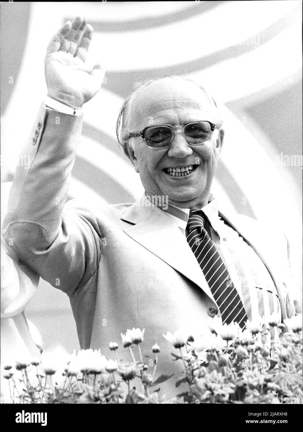 Der Präsident der DDR Volkskammer, Horst Sindermann. Stockfoto