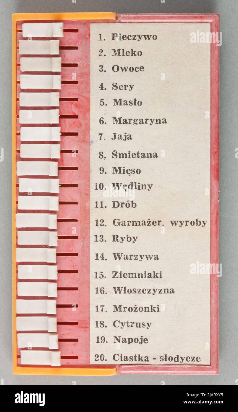 Shopping-Notizbuch, beidseitig Stockfoto