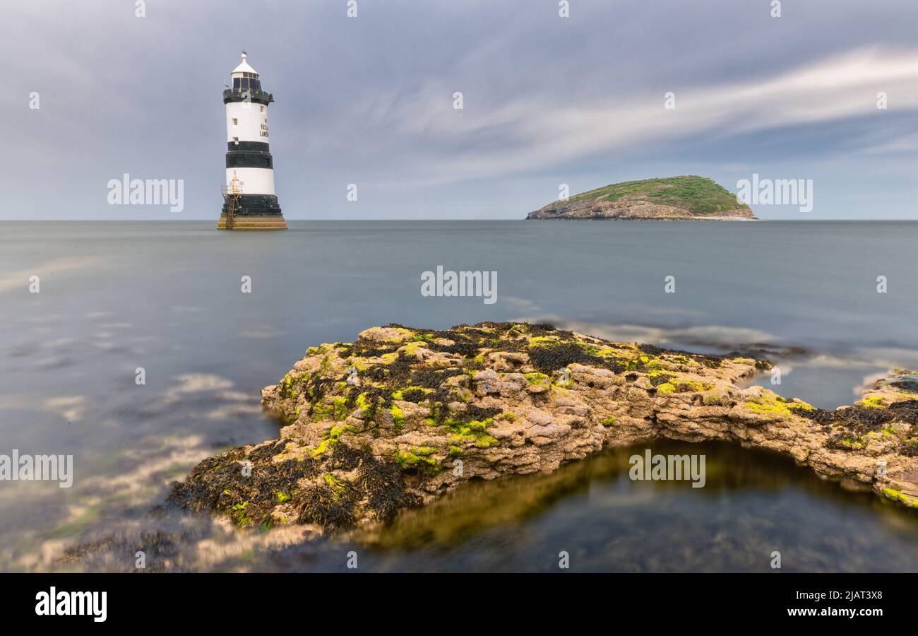 Penmon Lighthouse, Anglesey, Wales Stockfoto