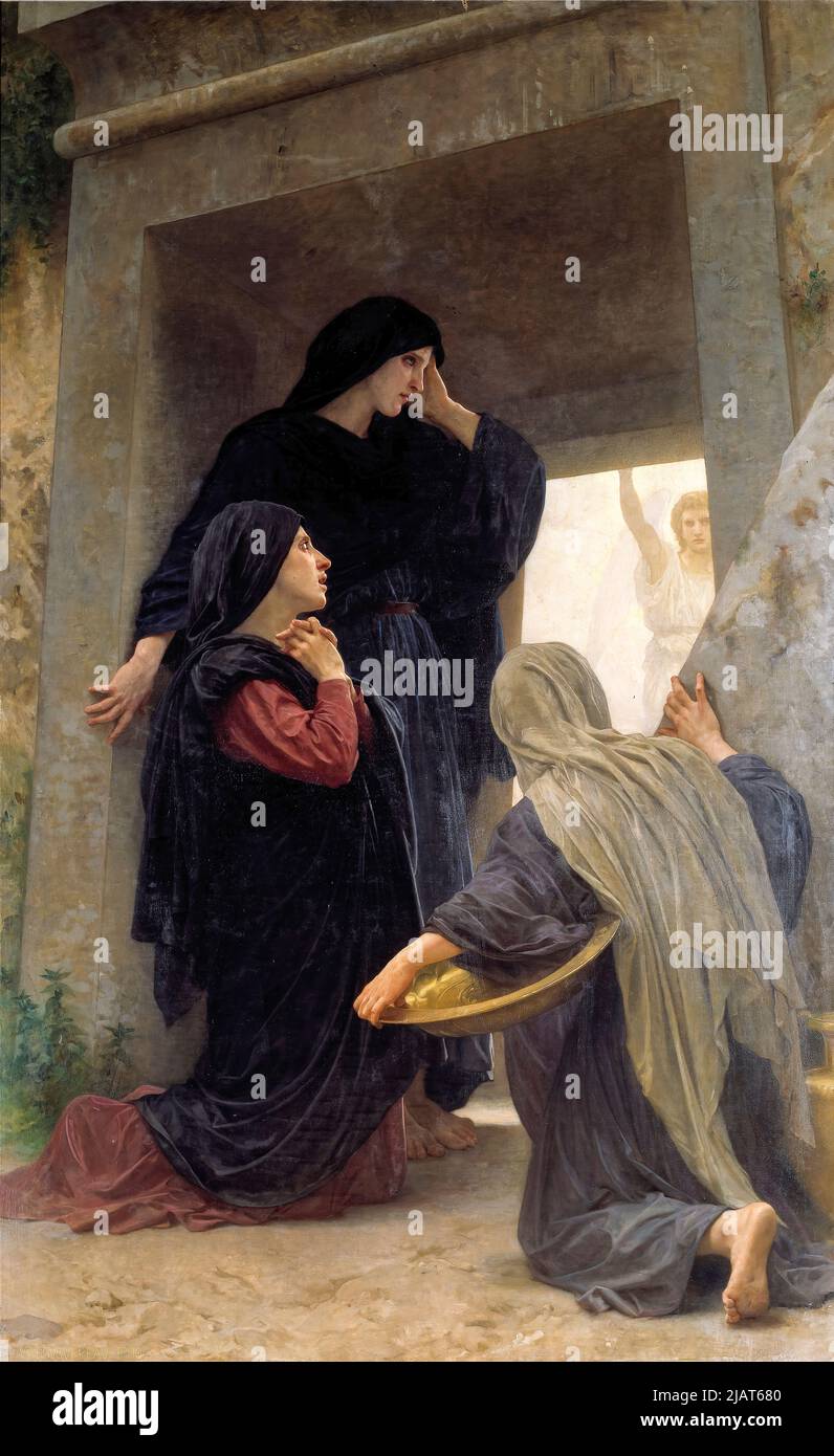 William Adolphe Bouguereau, die drei Marys am Grab, Ölgemälde auf Leinwand, 1876 Stockfoto