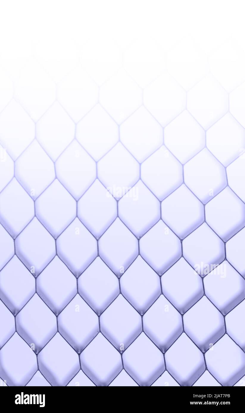 3D Wabenmosaik Hintergrund. Geometrische Netzzellenstruktur. Abstrakter Hintergrund mit Sechseck-Gitter. Sehr peri Stockfoto
