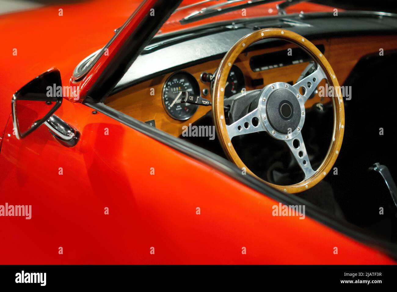 Interieur von Luxus-Oldtimer Stockfoto