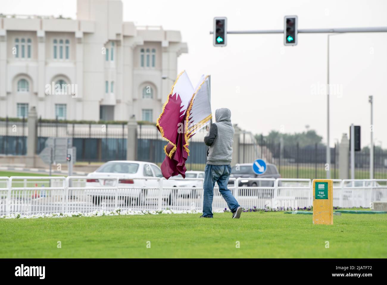 Qatar National Day-Fest in corniche Stockfoto