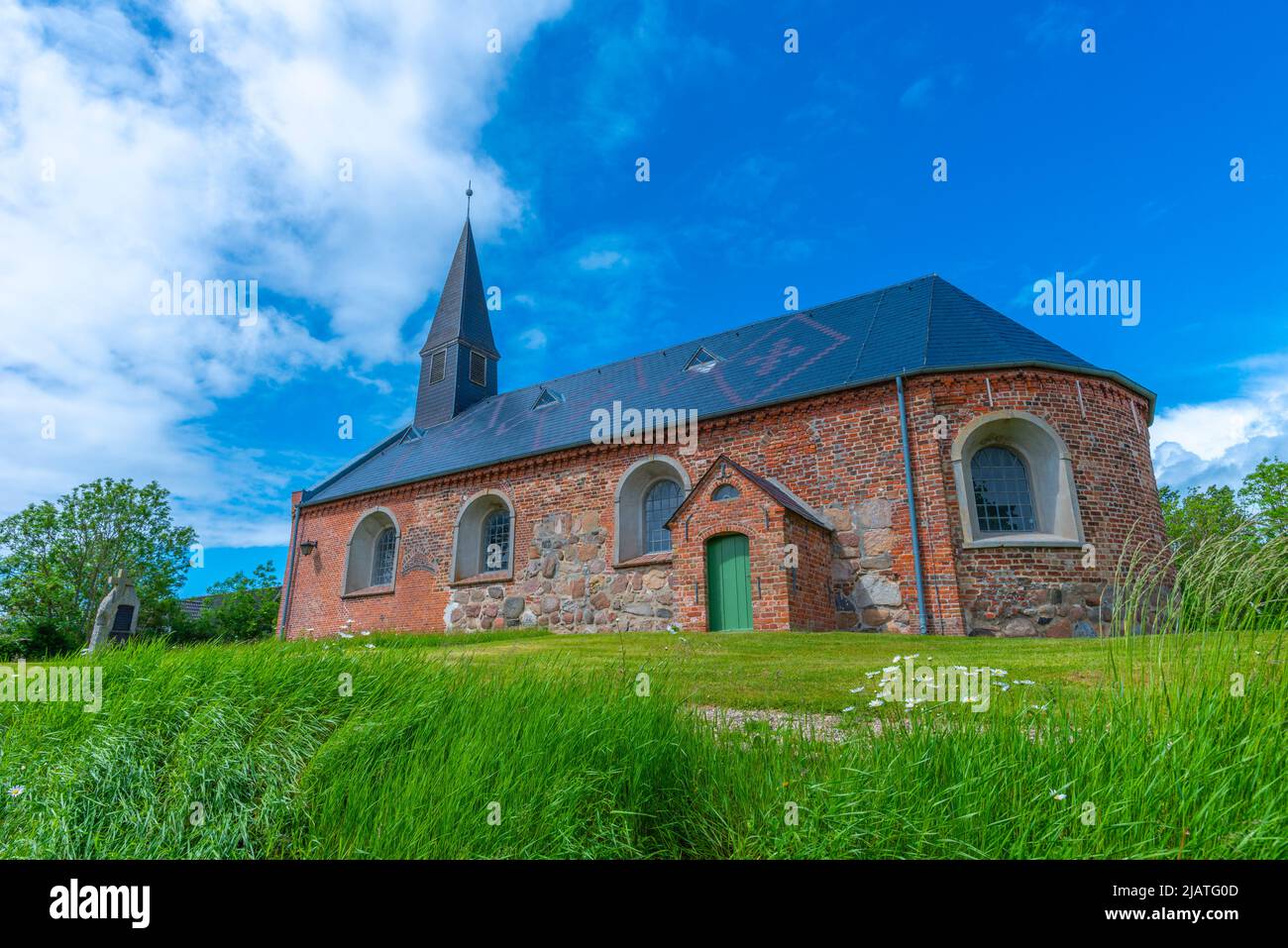 St.-Martin-Kirche, Landesstadt Vollerwiek, Halbinsel Eiderstedt, Nordfriesland, Schleswig-Holstein, Norddeutschland Stockfoto