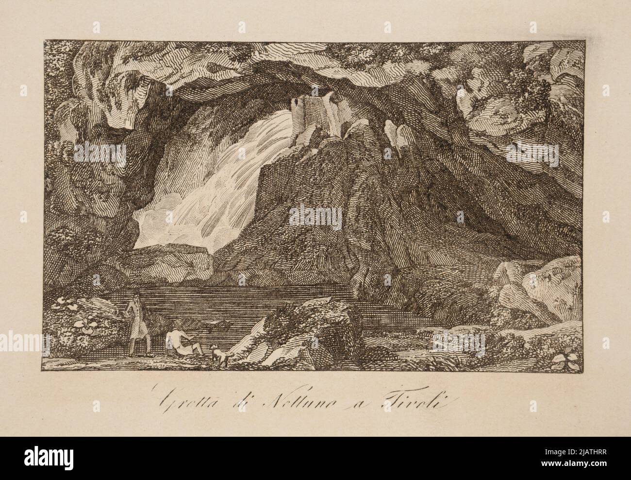 Grotta di Nettuno in Tivoli W: Rund hundert Ansichten von Rom und seiner Nachbarschaft, Rom [ca 1820]. Welpe, Tomasso (Ca 1790 1864) Stockfoto