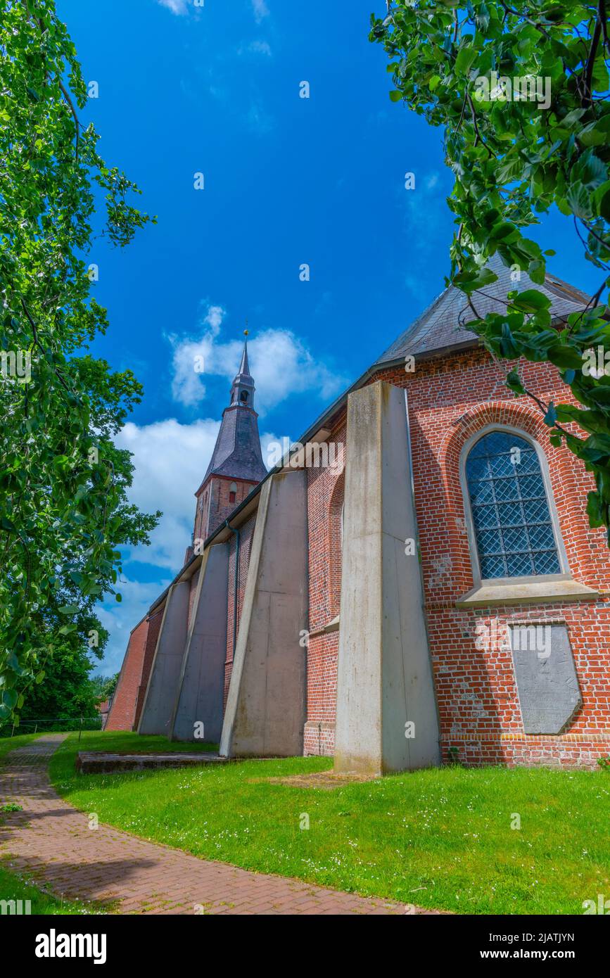 Landstadt Tetenbüll, Halbinsel Eiderstedt, Nordfriesland, Schleswig-Holstein, Norddeutschland Stockfoto