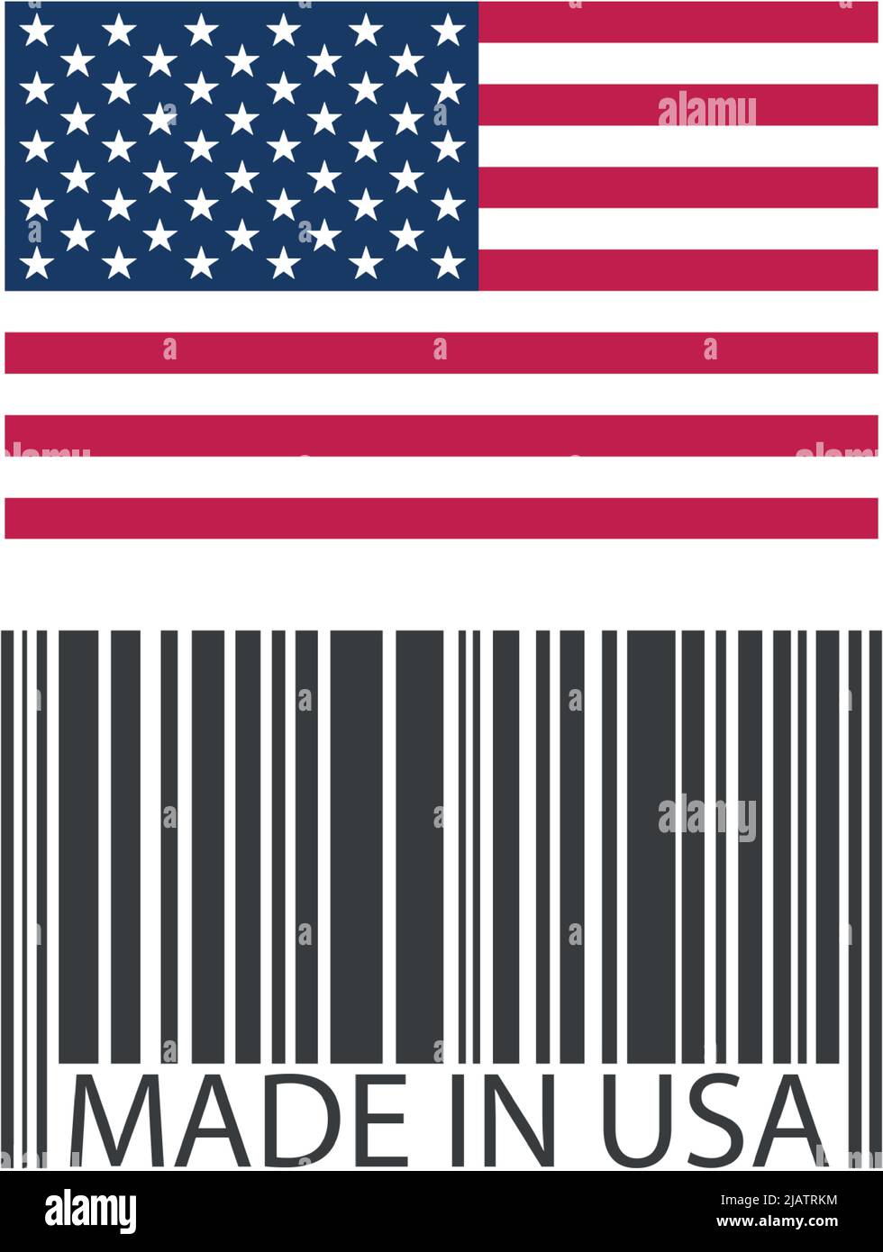 Barcode mit Zahlen Made in USA - Vektorgrafik Stock Vektor