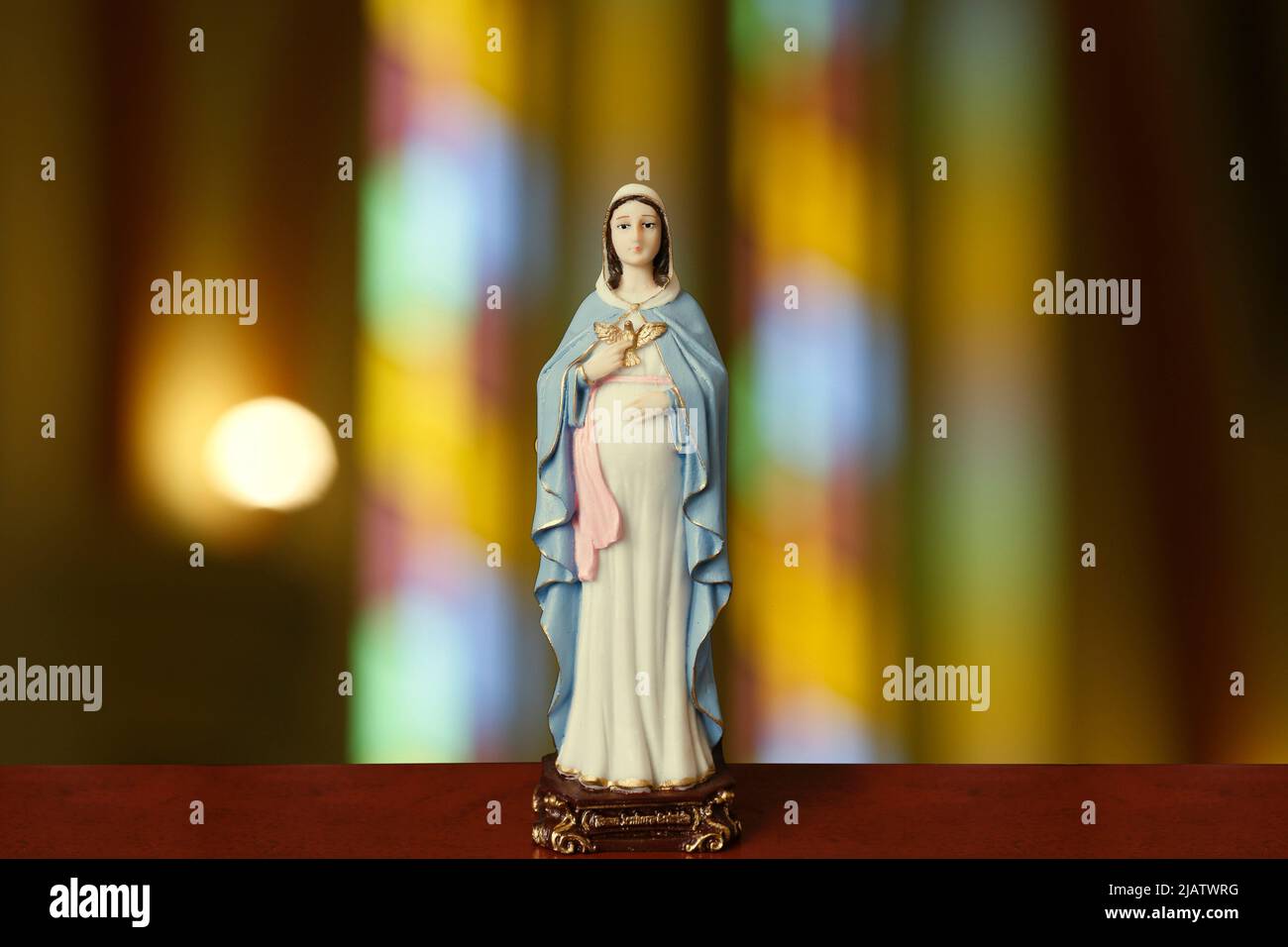 Statue des Bildes unserer Schwangeren, 'Nossa Senhora Gravida', 'Nossa Senhora do O' - Erwartung Stockfoto