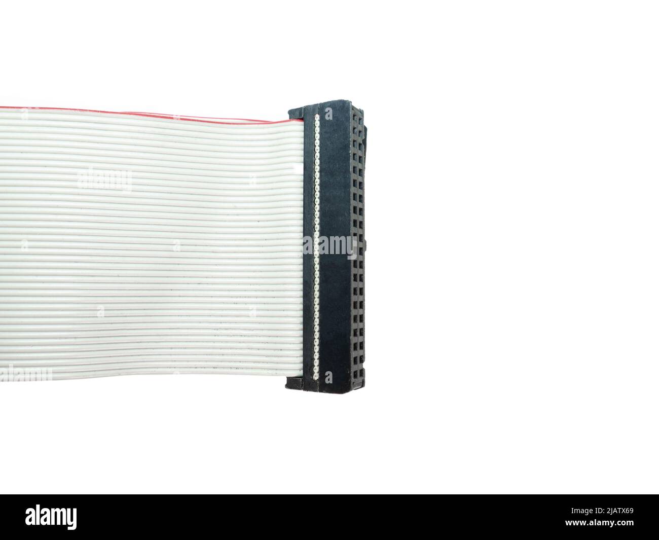 Schleife der Drähte von der Computer-System-Einheit . Elektronik. Computerinterna Stockfoto