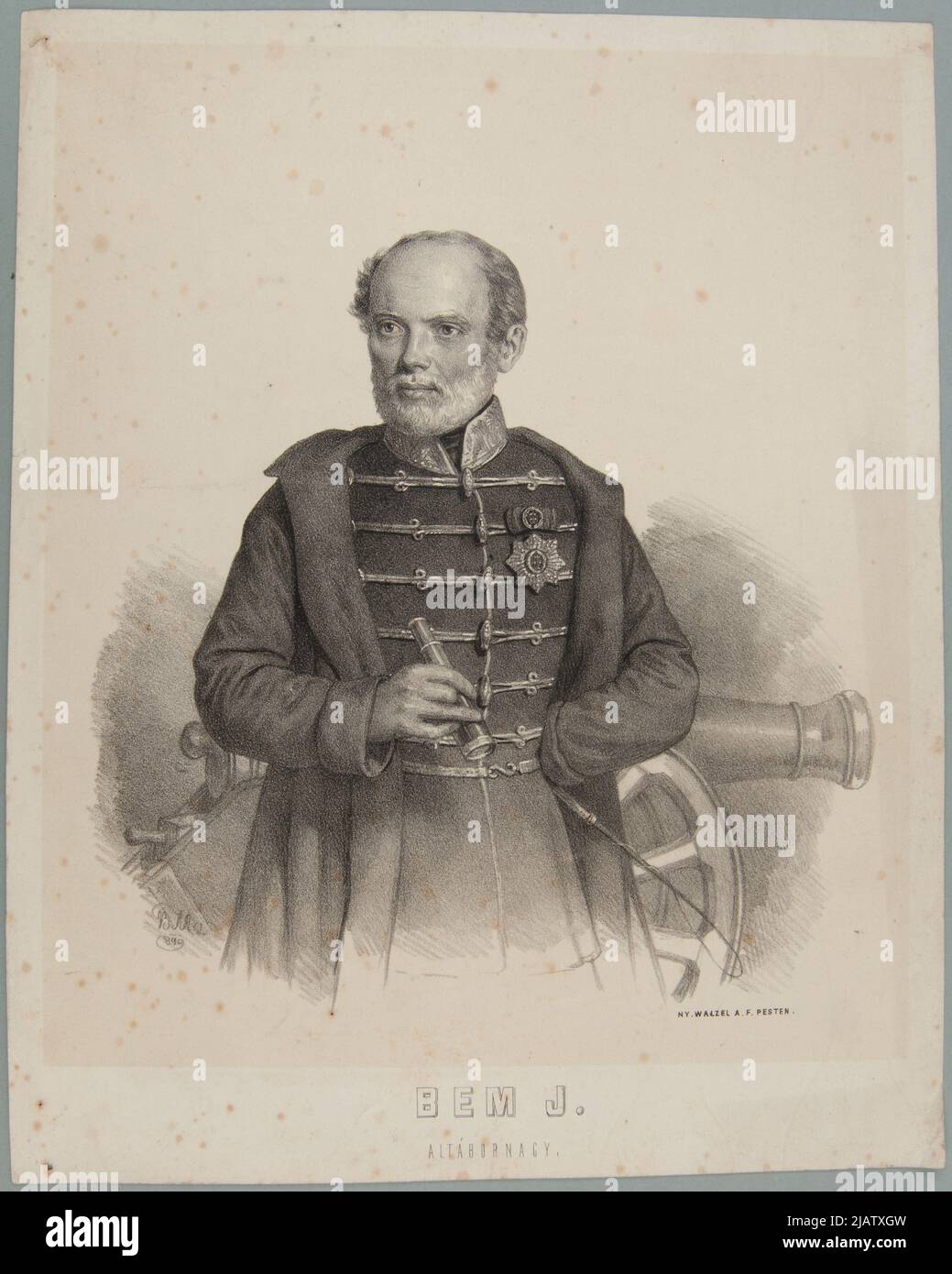 Generalleutnant Well J. [Józef Bem] Barabás, Miklós (1810 1898), Walzel, August Friedrich (CA 1790 1860) Stockfoto