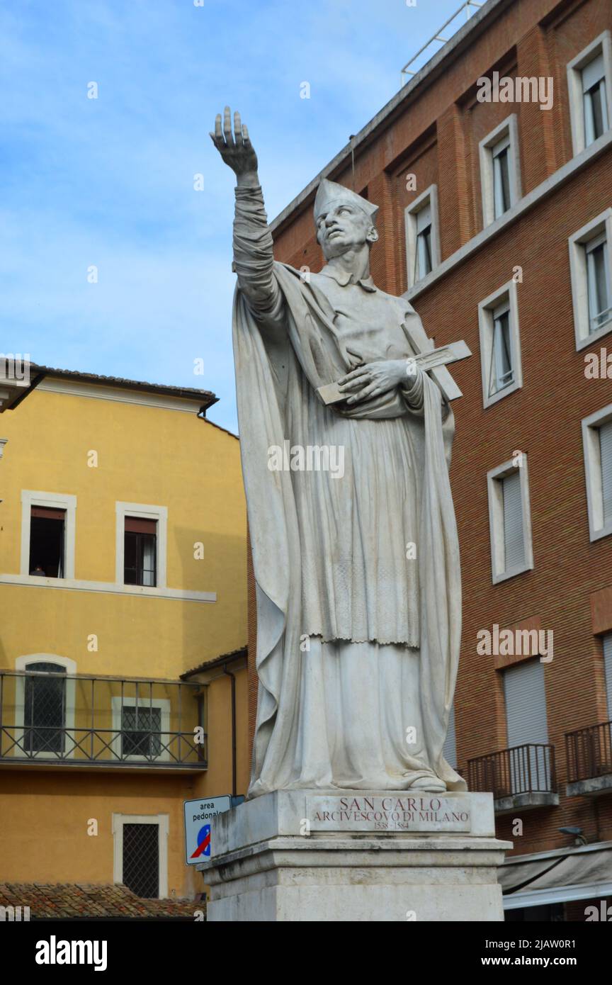 Statue auf dem römischen Platz Stockfoto