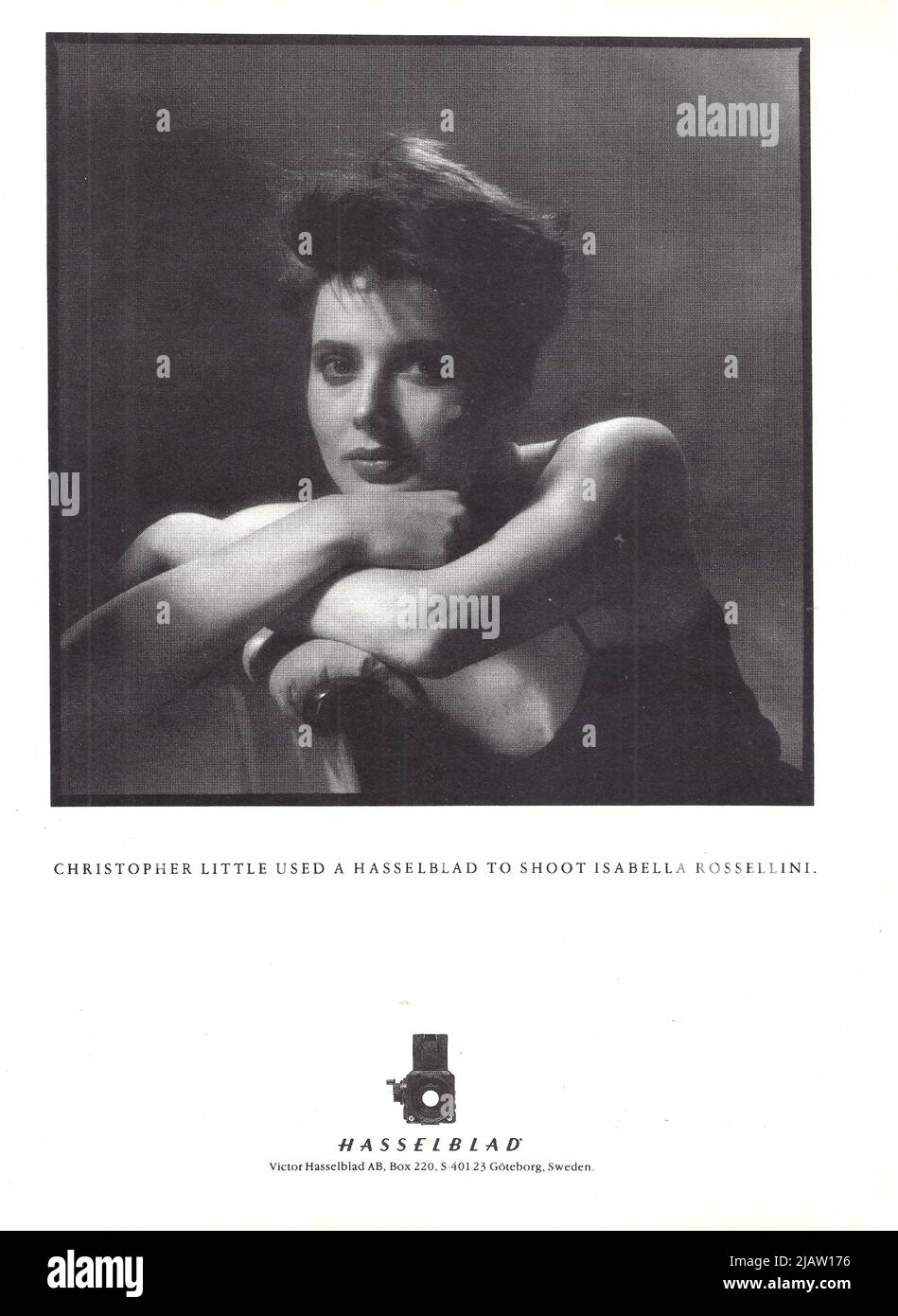 Hasselblad Kameras Vintage Papier Werbung Hasselblad Magazin Anzeige 1970s 1980s Stockfoto