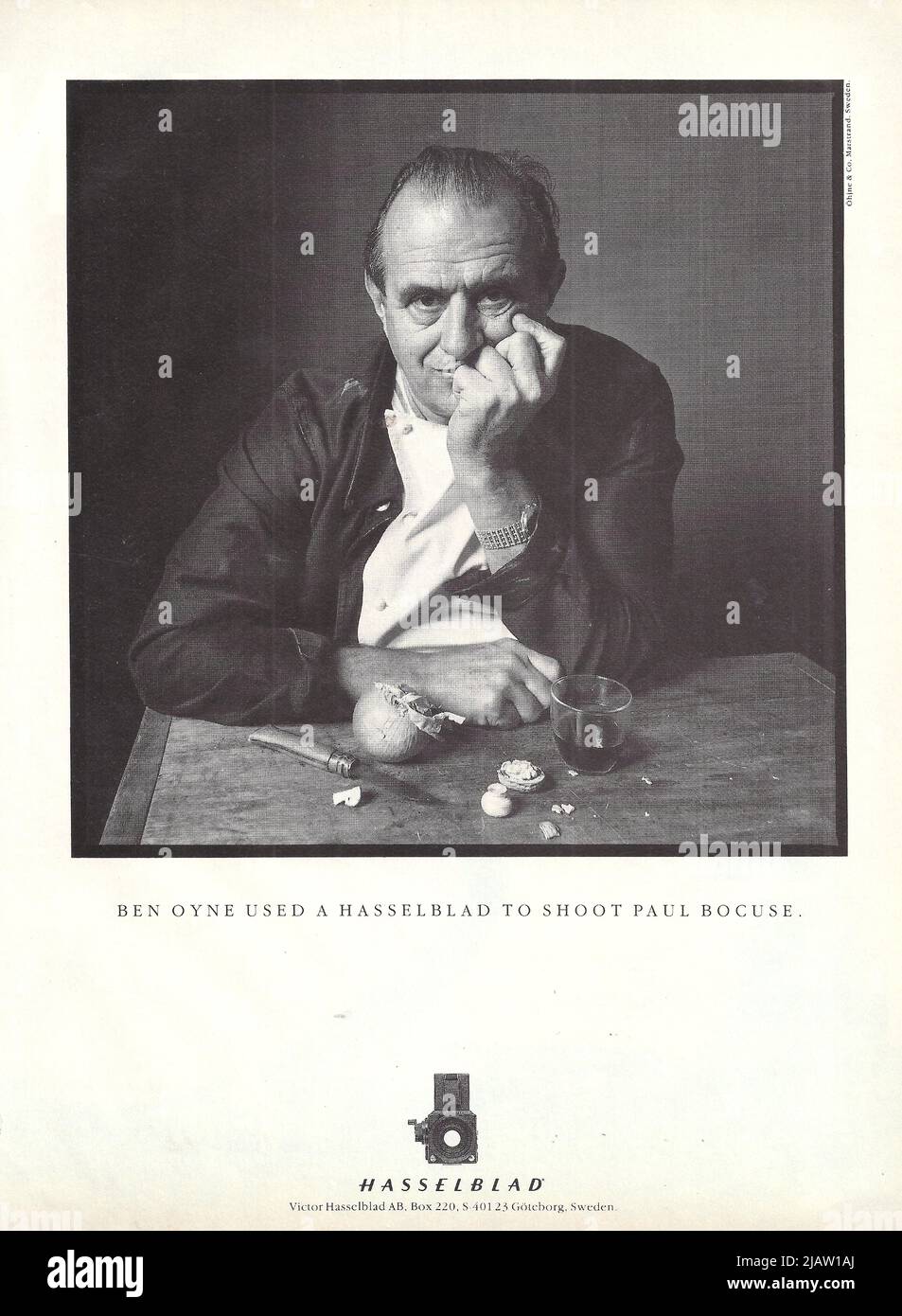 Hasselblad Kameras Vintage Papier Werbung Hasselblad Magazin Anzeige 1970s 1980s Stockfoto
