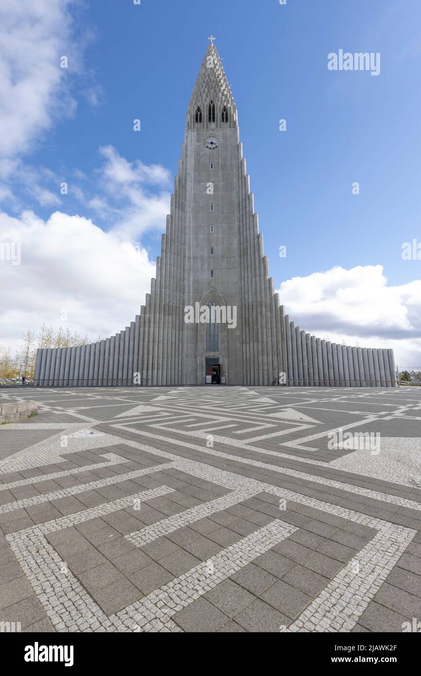 Hallgrímskirkja in Reykjavík, Island Stockfoto