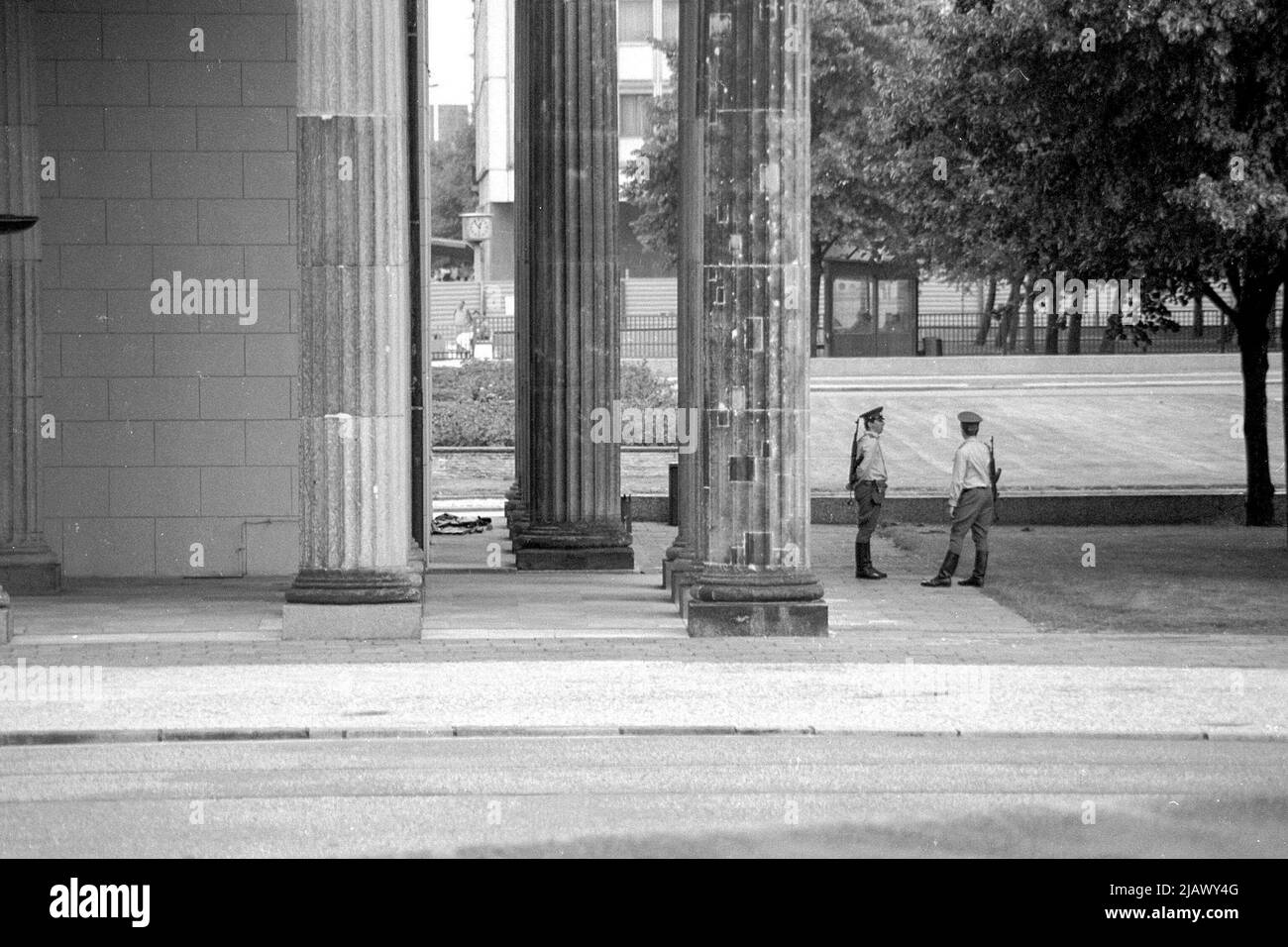 Das Brandenburger Tor, Berlin 1987 Stockfoto