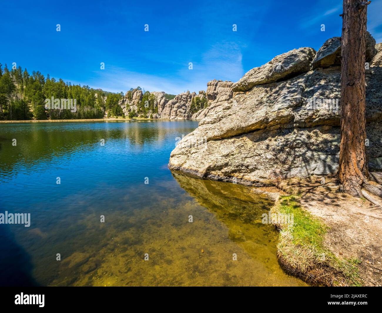 Sylvan Lake im Custer State Park in den Black Hills von South Dakota USA Stockfoto