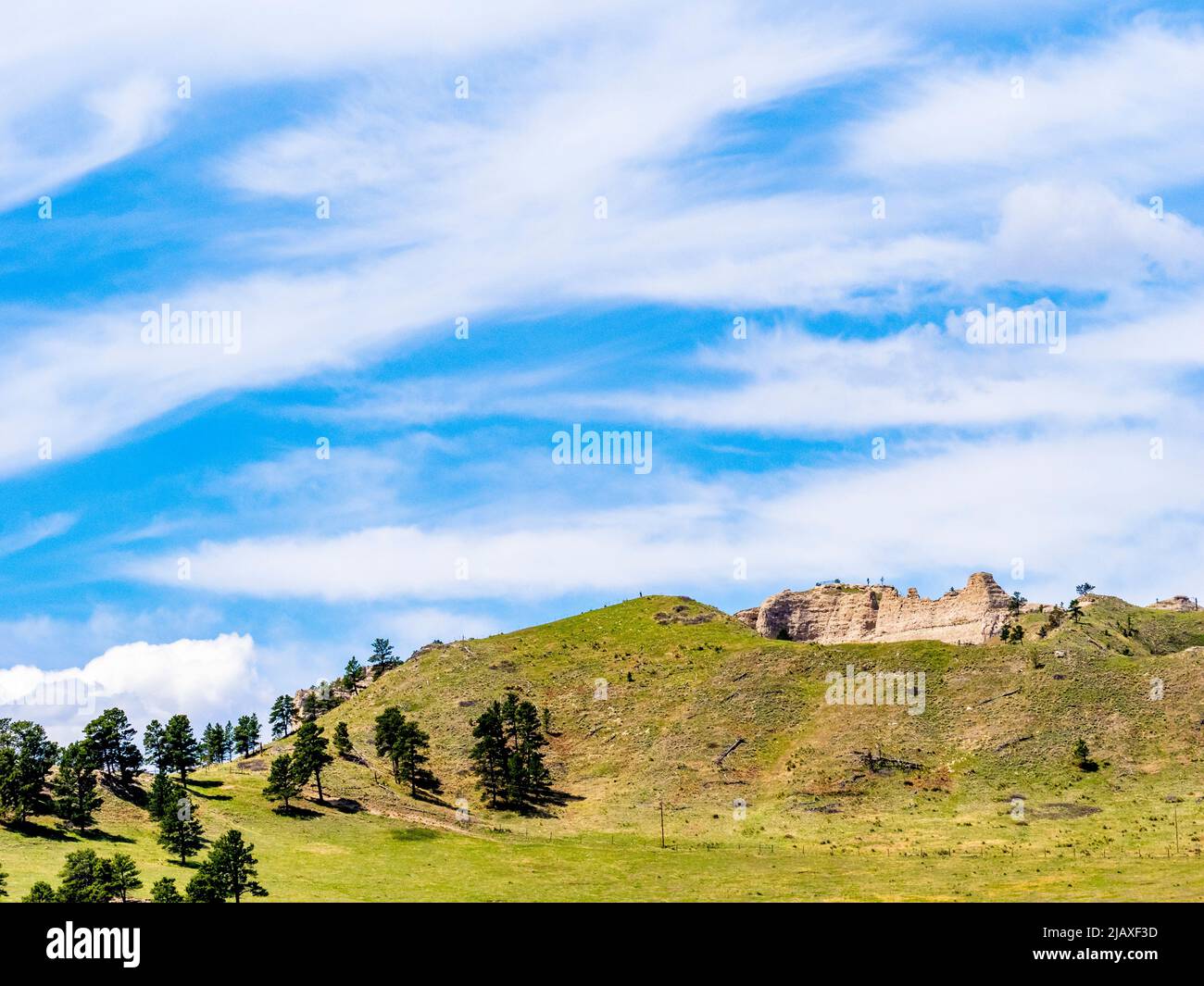 Landschaft im Fort Robinson State Park; in Crawfrod Nebraska USA Stockfoto