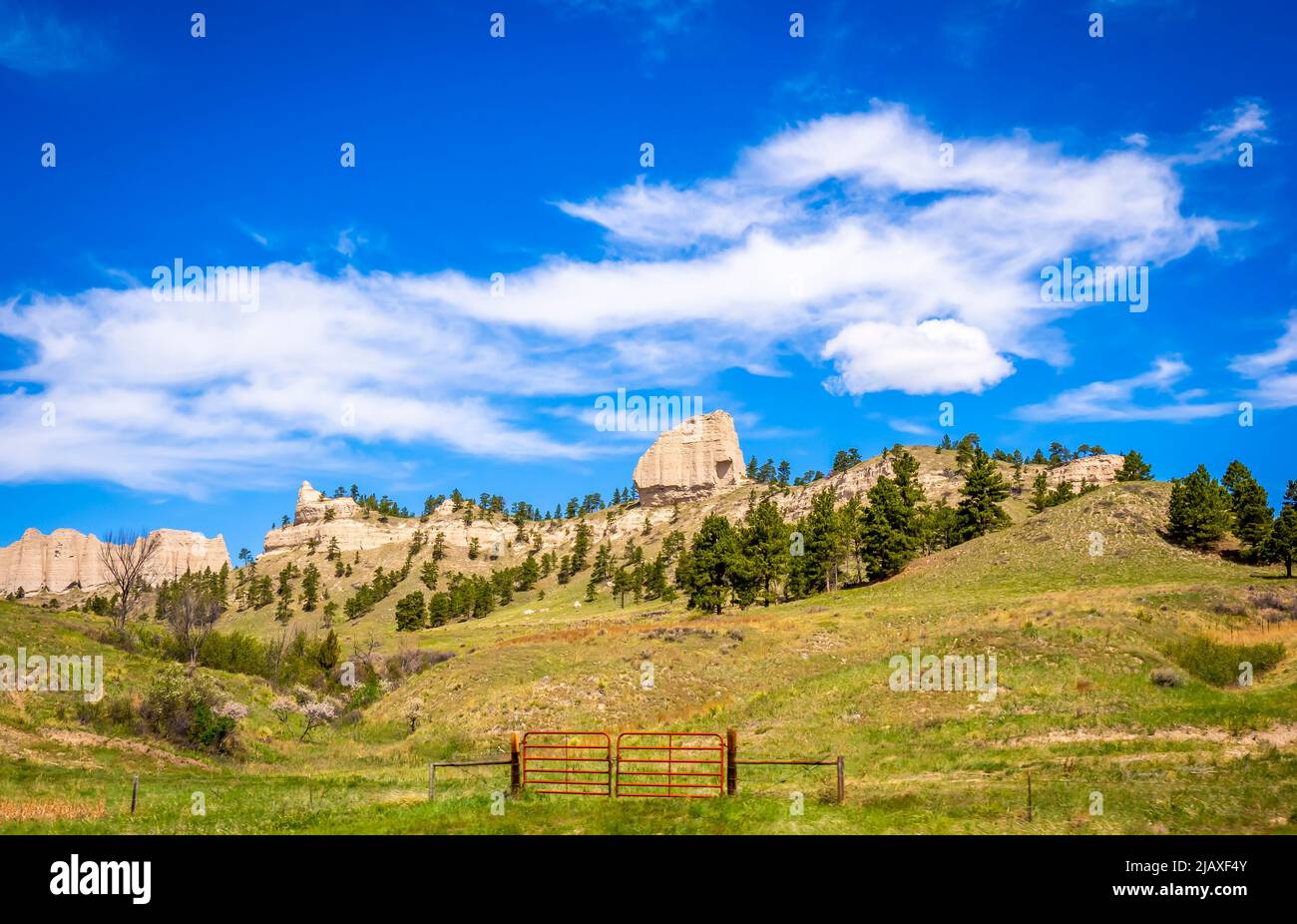 Bluffs im Gebiet Pine Ridge im Nordwesten von Nebraska in der Nähe von Crawford Nebraska USA Stockfoto