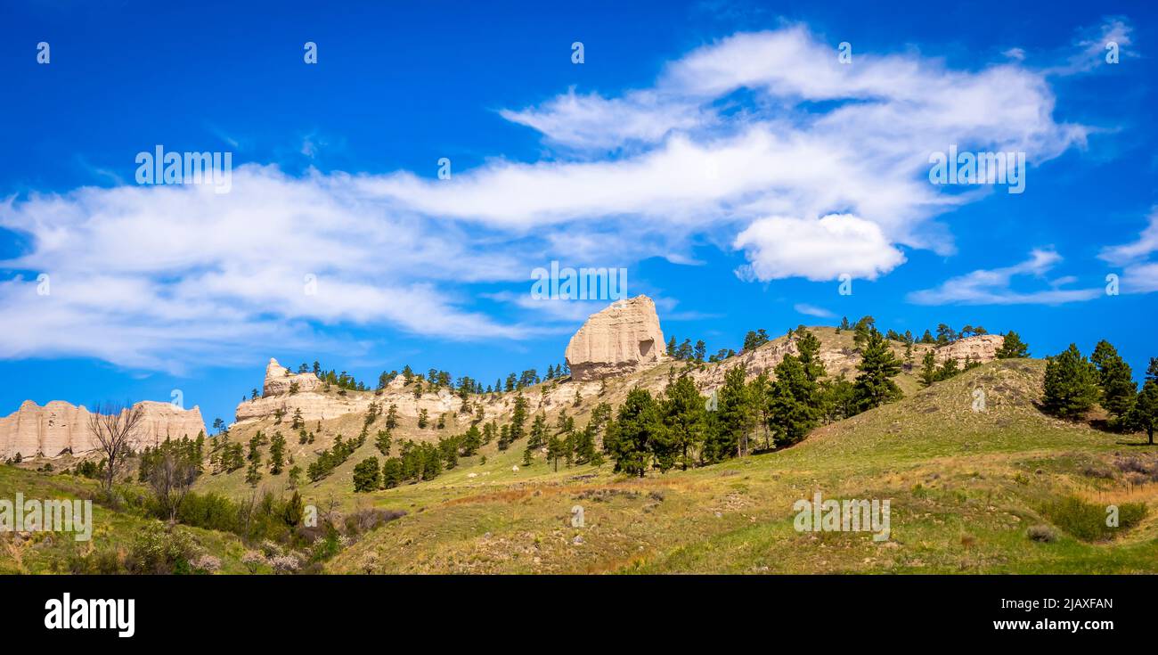 Bluffs im Gebiet Pine Ridge im Nordwesten von Nebraska in der Nähe von Crawford Nebraska USA Stockfoto