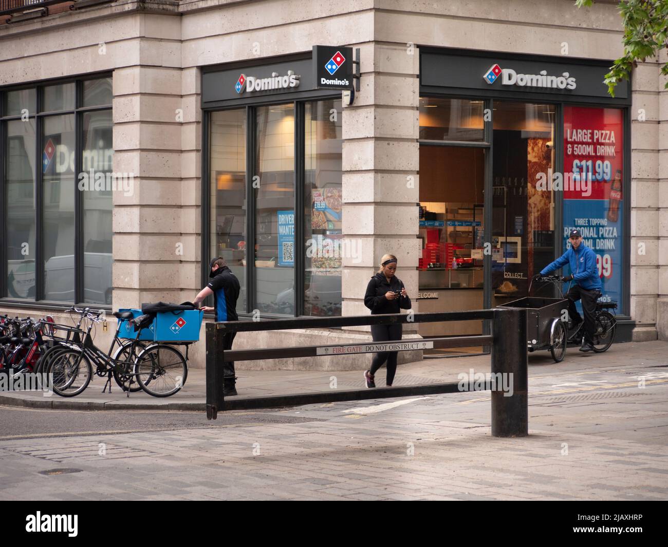 Domino's Pizza Outlet im Zentrum von London Stockfoto