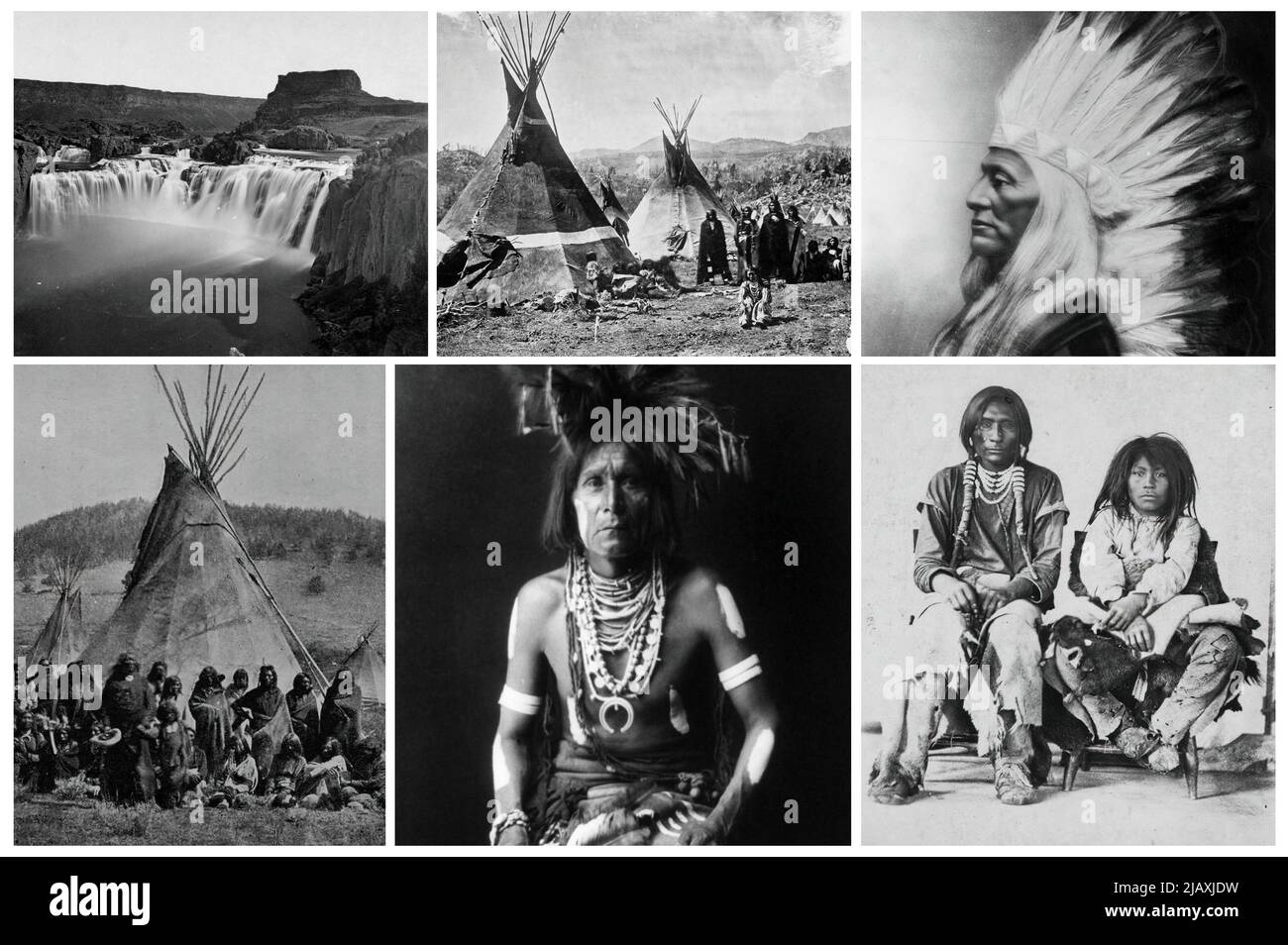 Die Scioscion, bekannt als die Schlangenmenschen, sind Indianer, die zur Great Plains Region gehören. Stockfoto